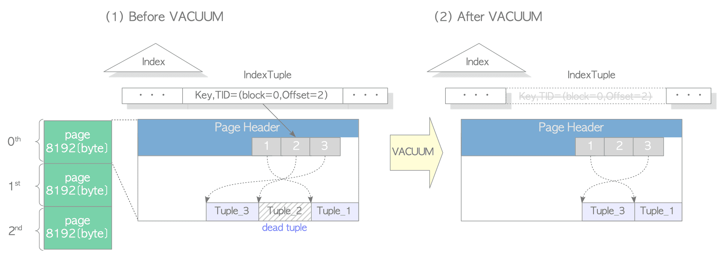 Removing a dead tuple.